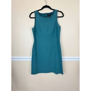 White House Black Market Sheath Dress 6 Green lined